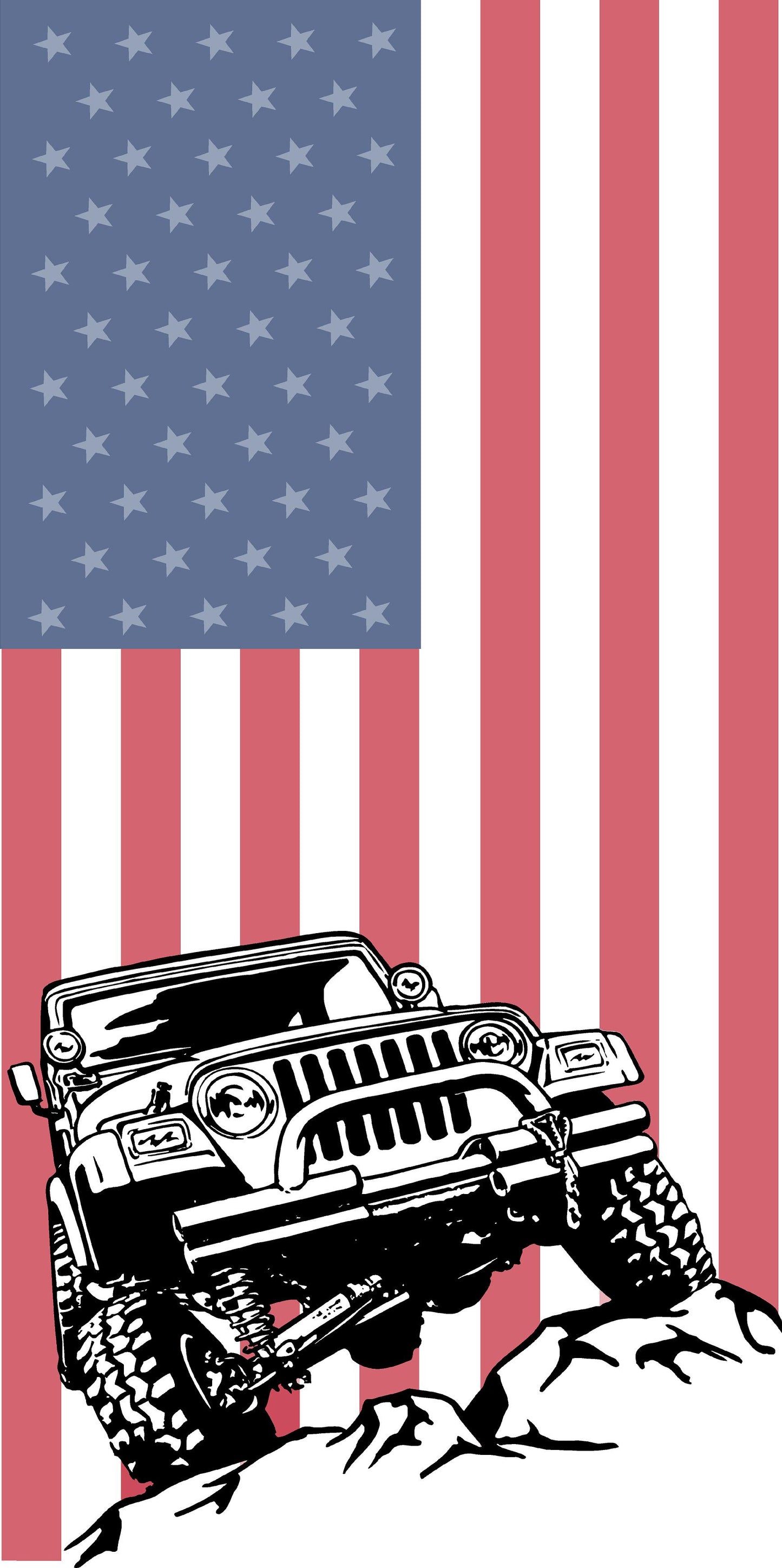 American Flag Rock Crawler Cornhole Boards - Dunkin Custom Woodworks