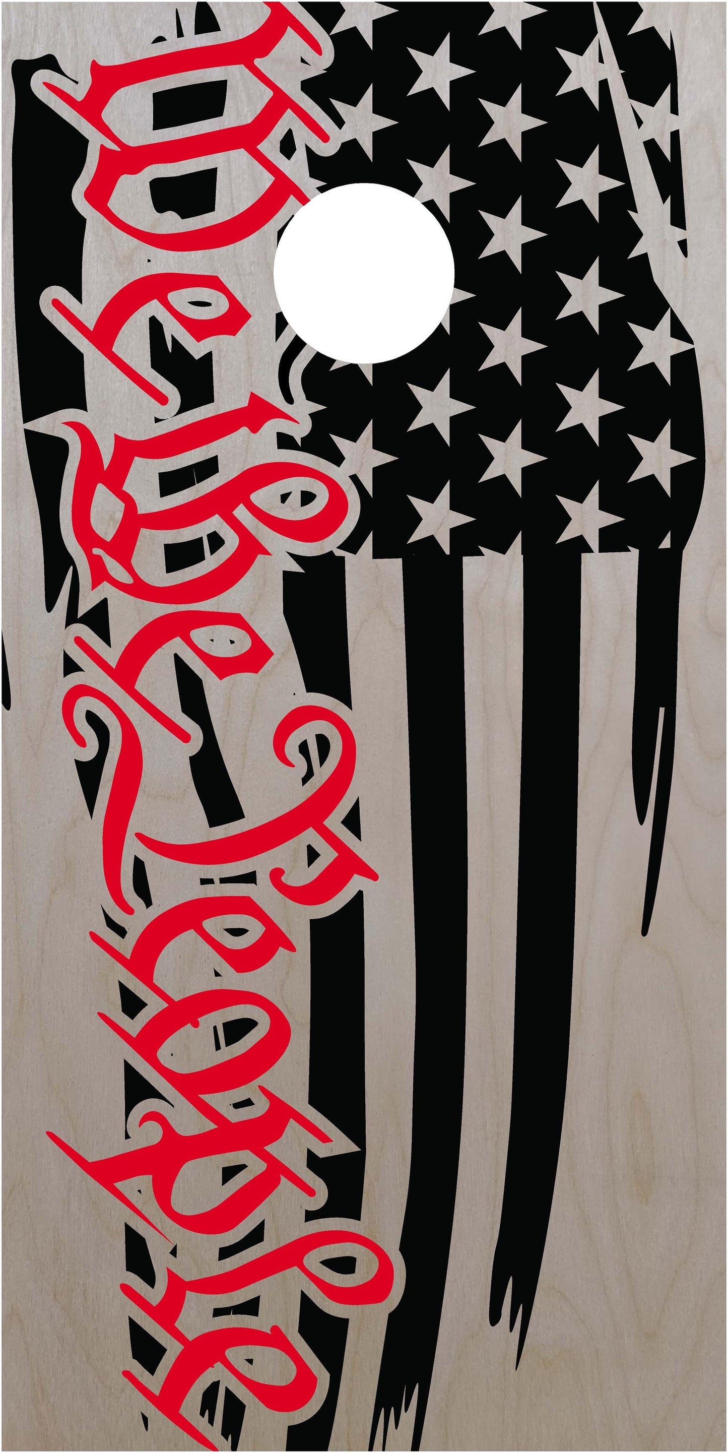 We the People Cornhole Board Wrap - Dunkin Custom Woodworks