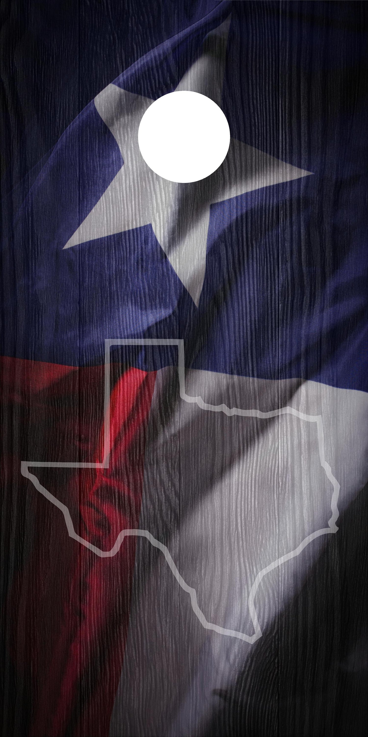 Texas Flag, State of Texas Outline with Dark Wood Background - Dunkin Custom Woodworks